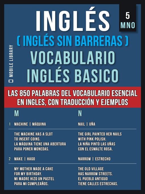 Title details for Inglés (Inglés Sin Barreras) Vocabulario Inglés Basico--5--MNO by Mobile Library - Wait list